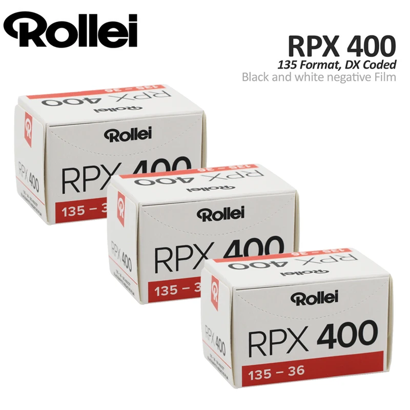 1-10 Rolls Rollei RPX 400 135 35mm Black and White Negative Film（36 Exposures/Roll）For Kodak Film Camera (Expiry Date: 2027)