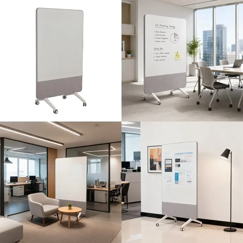 Tripod Magnetic Whiteboard Mobile Stand Vertical Writing Board for Office Meeting Training Drawing