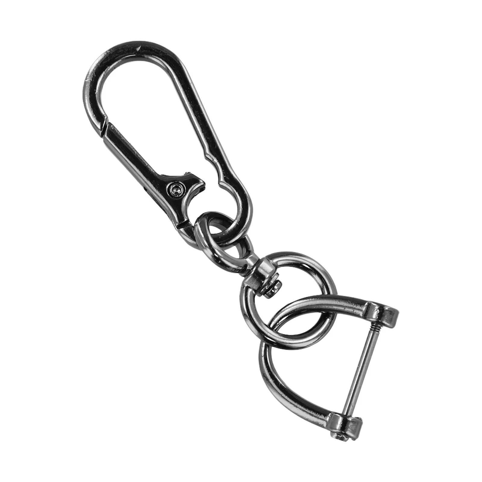 Car Keychain Keychain Creative Gun-Black Horseshoe Keyring Zinc Alloy 22mmx85mm 8 Shape Buckle Brand New High Quality