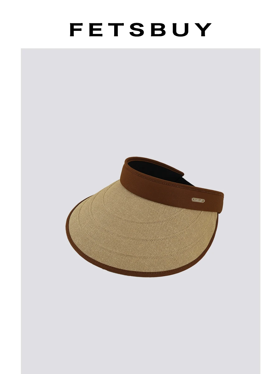 spring-summer-wide-brim-uv-protection-sunscreen-straw-woven-empty-top-outdoor-sun-protection-hat-versatile-vacation-style-hat