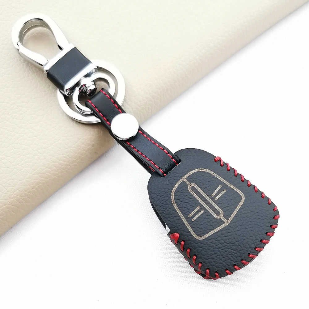 2 Button Leather Key Case Cover For Opel Vauxhall Corsa Agila Meriva Astra H Zafira B New Car Styling Remote Protect Shell