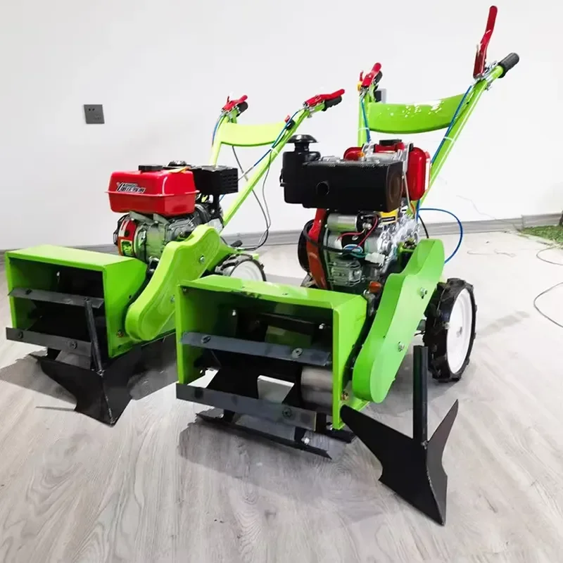 Household Hand Push Multifunctional Weeder Furrow Opener Agricultural Weeding Ripper Rotary Tiller Weeder Grass