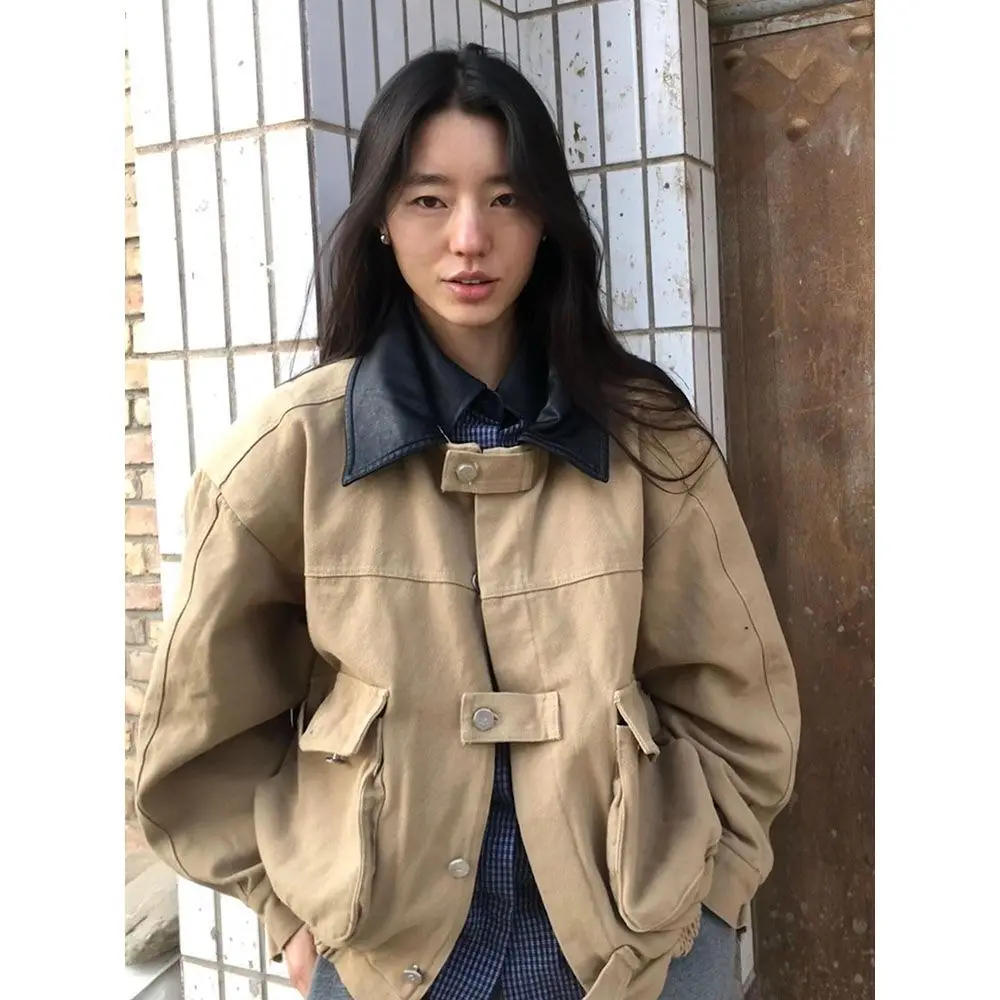 

Куртки-бомберы, женская куртка из флиса, зимняя на плюшевой подкладке, в стиле пэчворк, защитная, тяжелая, уютная, ветрозащитная, Armygreen, прочная для поездок на работу