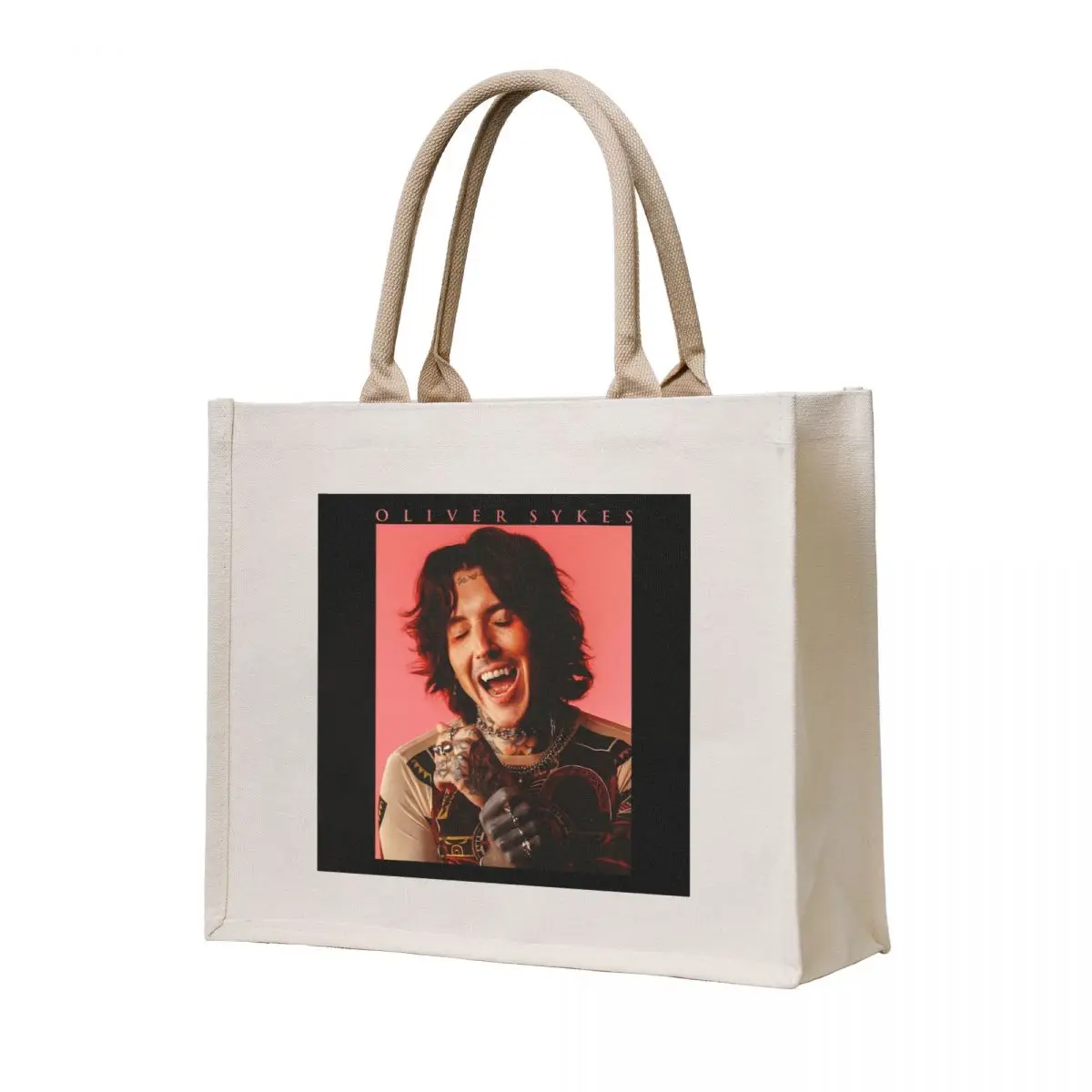 

OLIVER SYKES Tote Bag Shopper bag canvas tote bag Woman shopper shopping logo