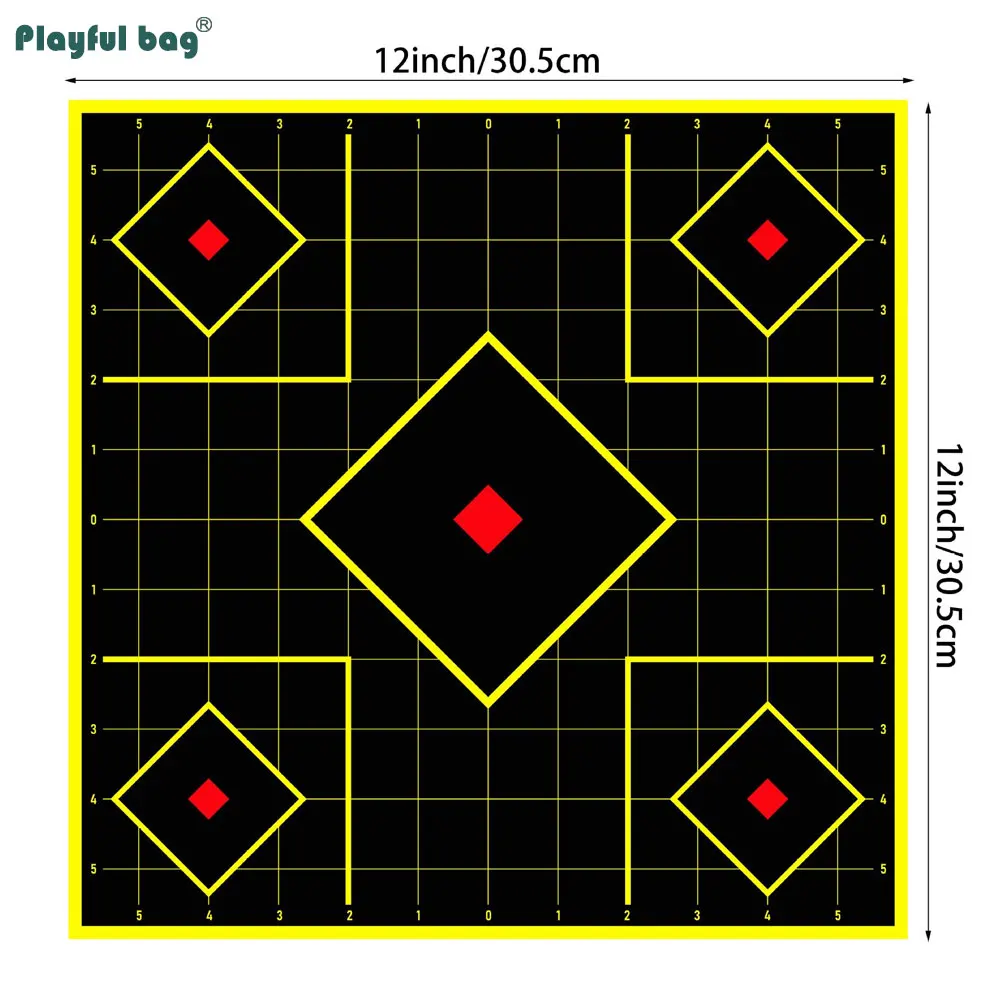 Dianas adhesivas airsoft – Papel de tiro con cuadrícula para práctica - imagen 5