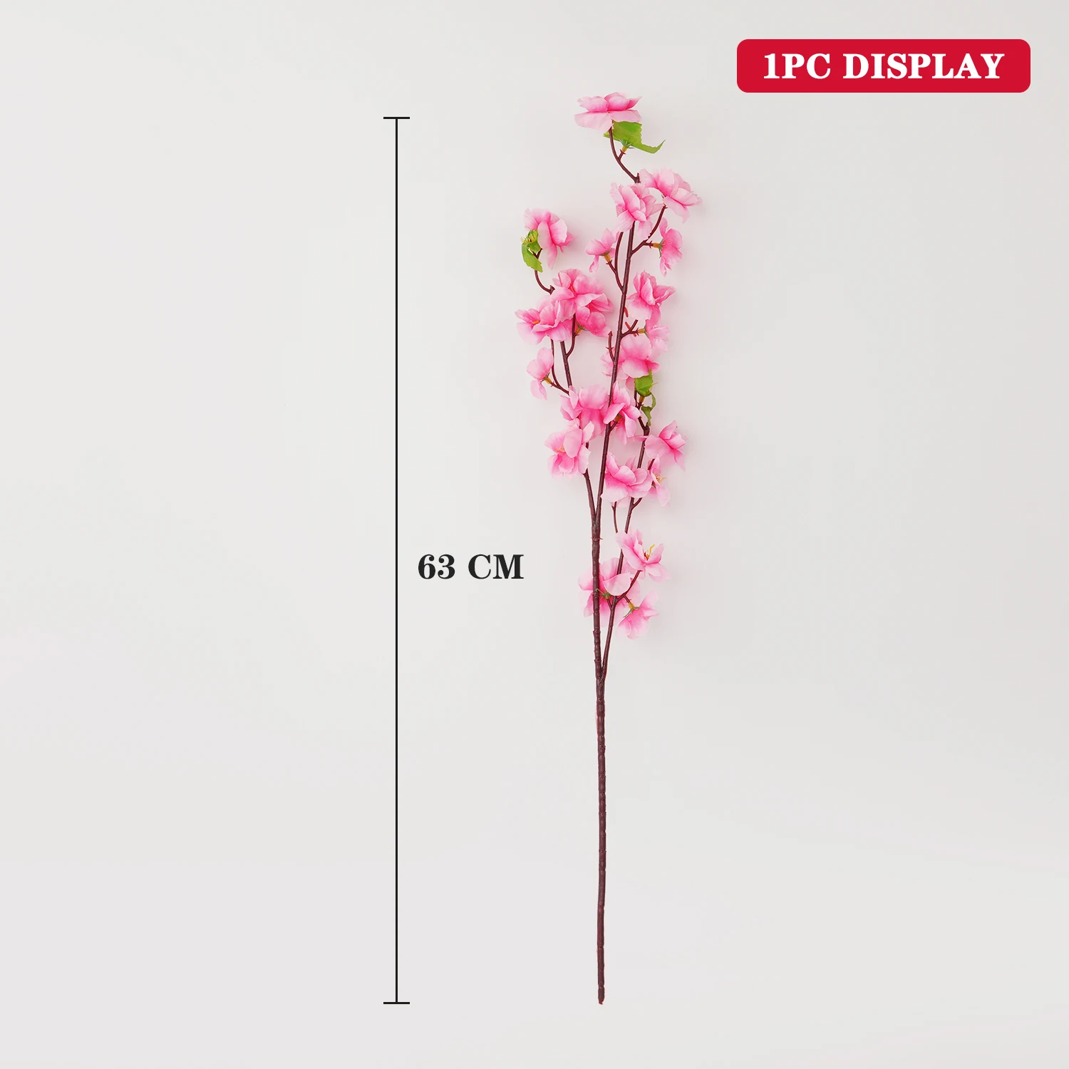 Artificial Flower Pink Peach Blossom Branch Cherry Plum Blossom Wedding Arrangement Accessories for Room Home Christmas Decor