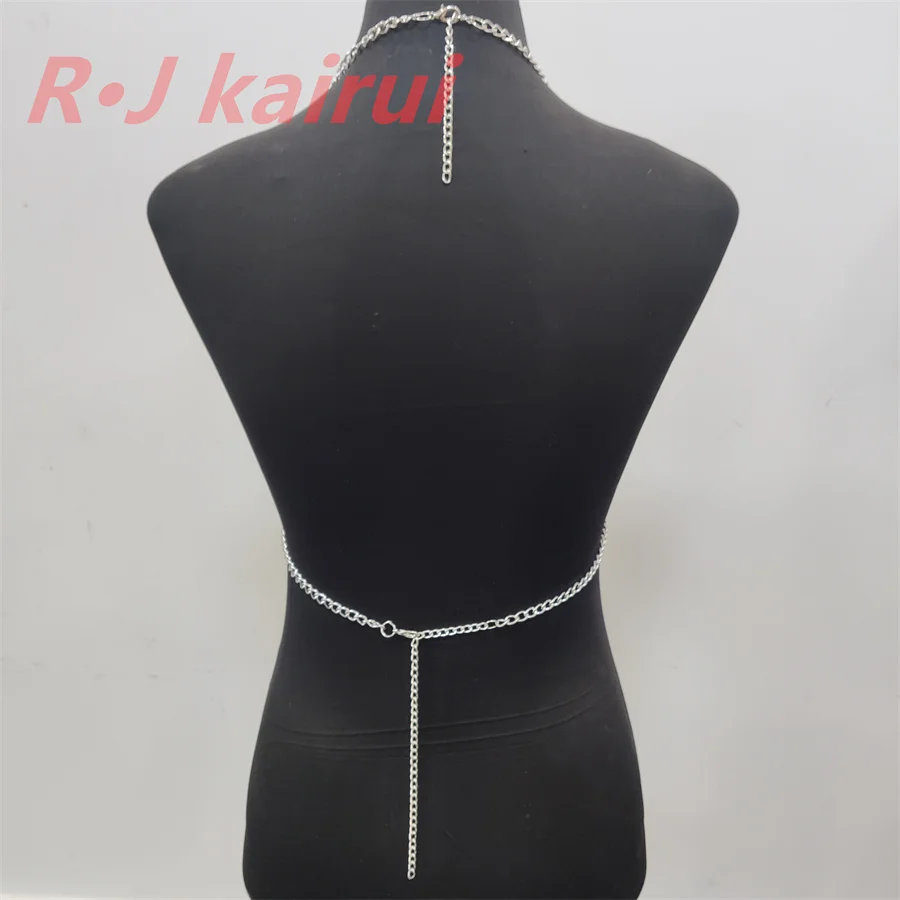 RJ Fashion Handmade Women Neck Chain Real Shell Iron Sheet Bra Jewelry Halter Masquerade Stage Party Body Accessories