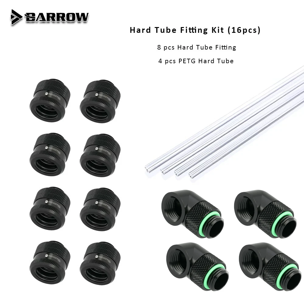 Barrow Hard tube acrylic tube Fitting14mm 16mm 90 degree rotating adapter