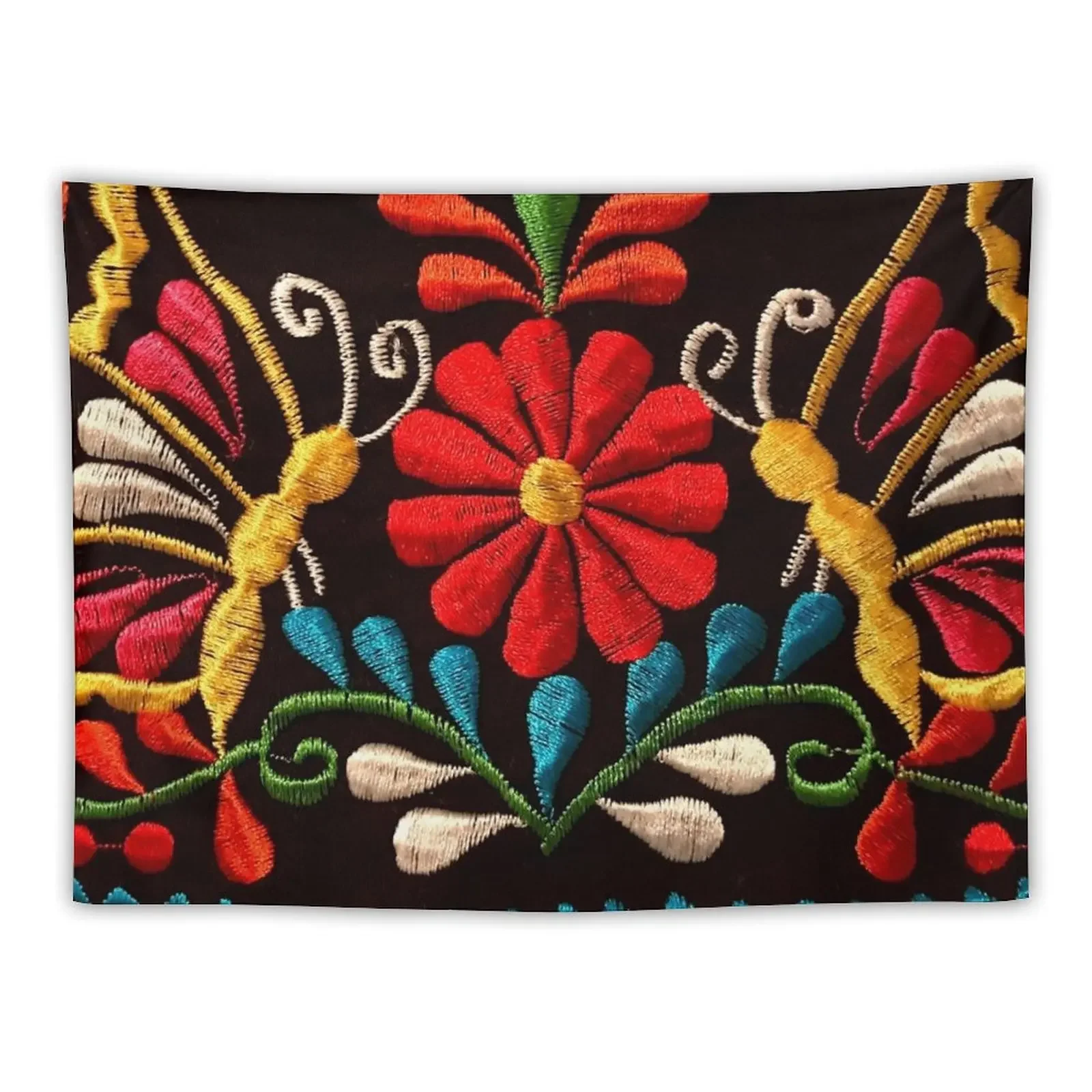 

Butterflies and a Red Flower Tapestry Bedrooms Decorations Decoration For Rooms Tapestry