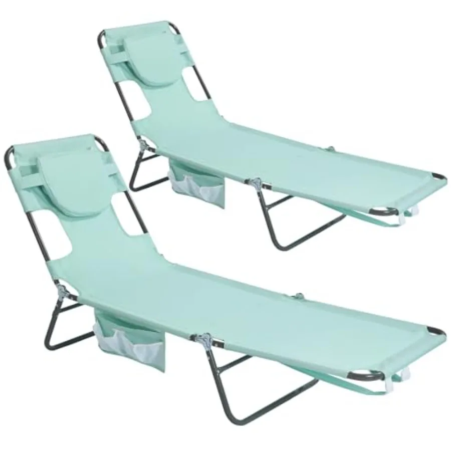 

SunnyFeel Lounge Beach Chair for Adults with Face Hole, Backpack Reclining Beach Chairs Lay Flat, Sun Face Down Tanning Chair,