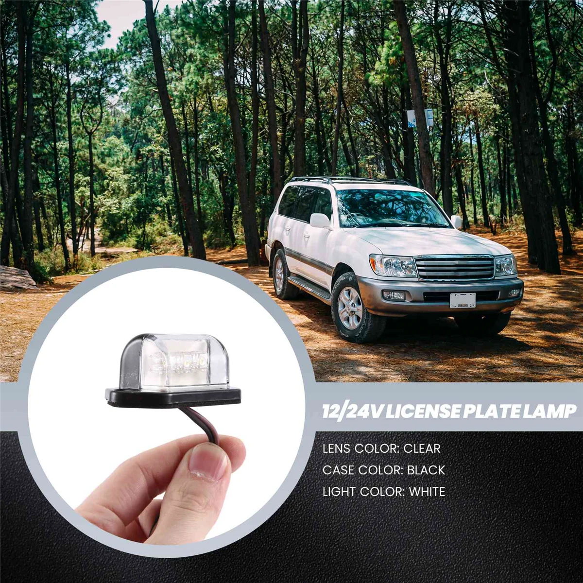 ضوء لوحة ترخيص قيادة السيارة ، حافلة ، RV ، شاحنة ، مقطورة ، مصباح خطوة داخلي ، 3 LED ، 12 V ، 24V