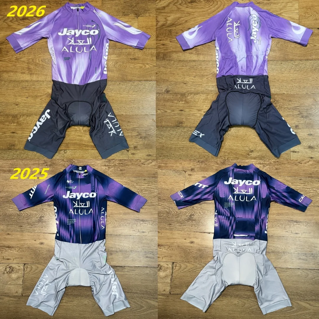 

Велосипедный комбинезон с лазерной резкой 2026 Jayco AlUla TEAM, короткий велоджерси, велоодежда, майка, Ropa Ciclismo