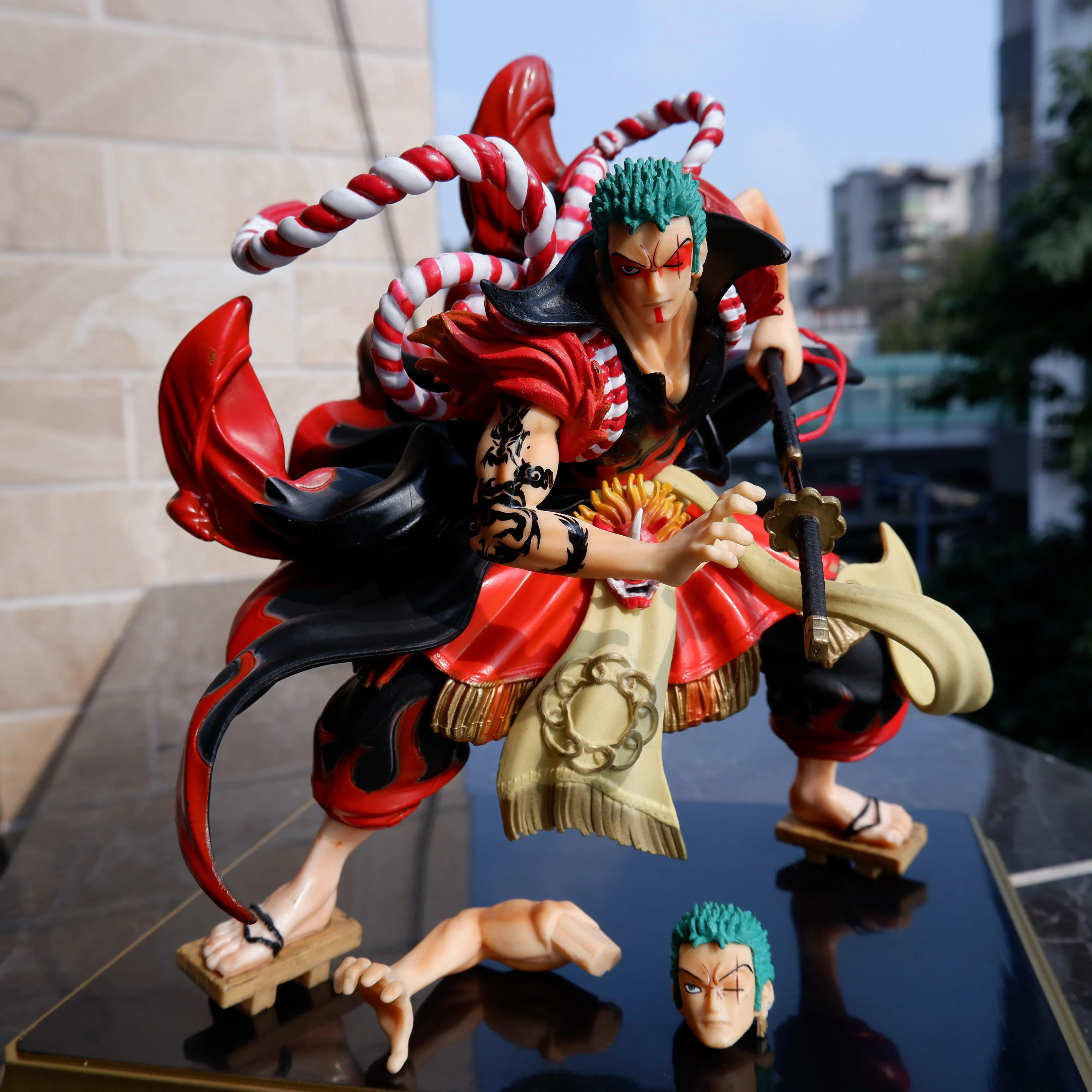 One Piece Gk Kabuki Soron A Knife Flow Tien Shi Loro A Soron Statue Boxed Hand Decoration Model