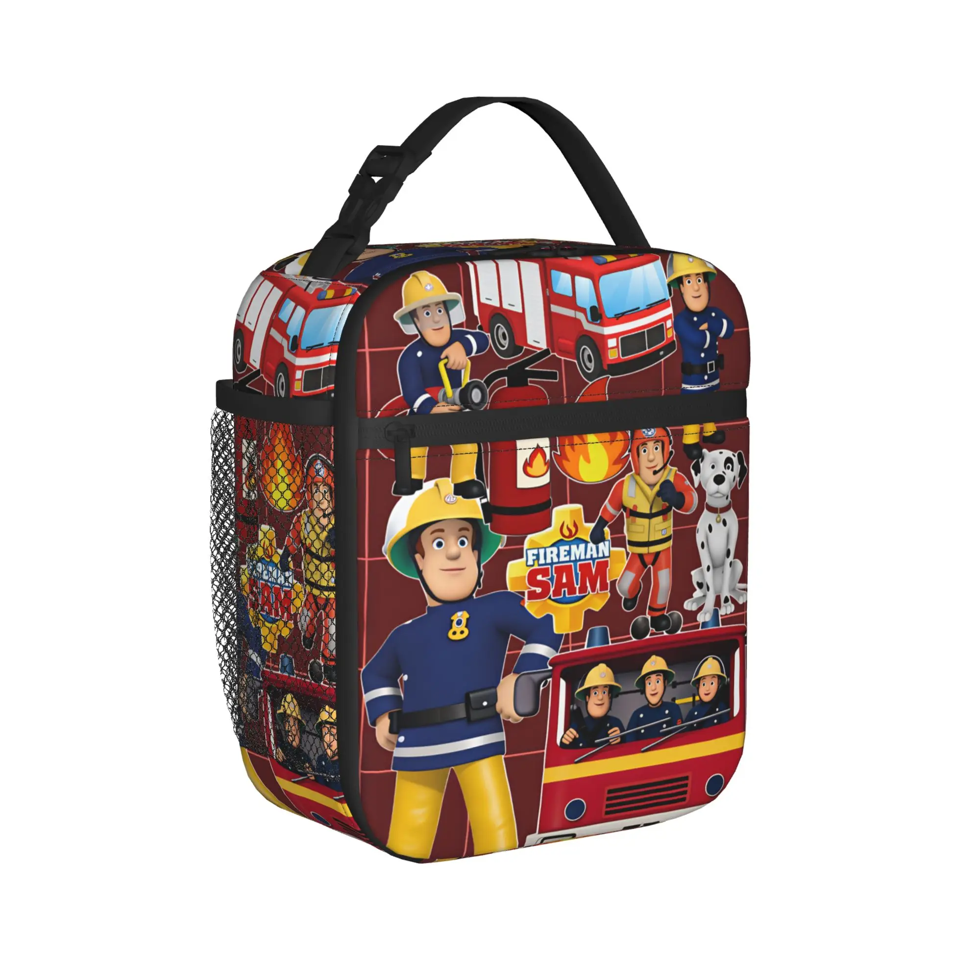 Fireman Sam Firefighter Lunch Bag  Funny Lunch Box For Child  Picnic Cooler Bag Waterproof Tote Food Bags