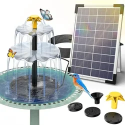 Triple split solar fountain direct drive water pump, for garden courtyard outdoor decoration, bird bath solar fountain pumps