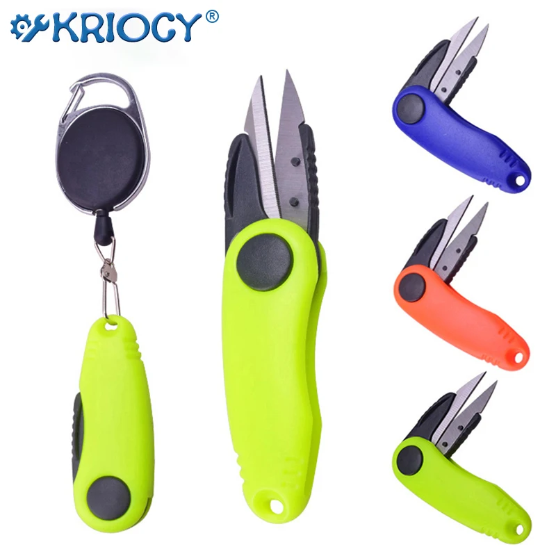 Fishing Quick Knot Tool Kit Shrimp Shape Fold Scissors Fishing Line Cutter Clipper Nipper Hook Sharpener Fishing Tackle