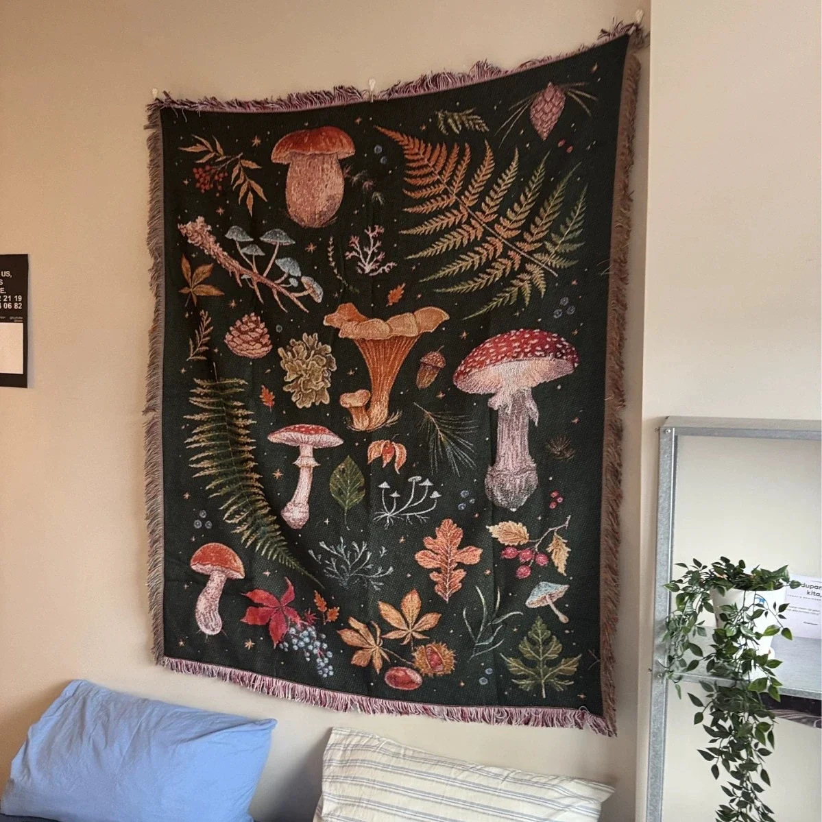 Boho Sofa Blanket Cover Home Background Wall Decoration Mushroom Tapestry Outdoor Camping Blanket RV Cover Picnic Tablecloth