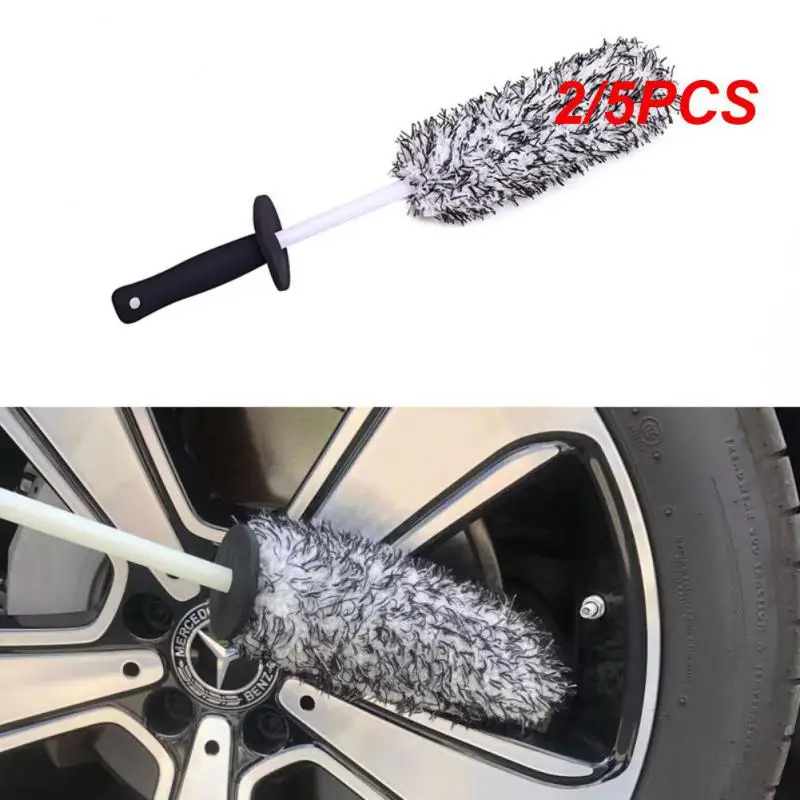 

2/5PCS Car Wash Super Brush Microfiber Premium Wheels Brush Non-Slip Handle Easy To Cleaning Rims Spokes Wheel Barrel Car