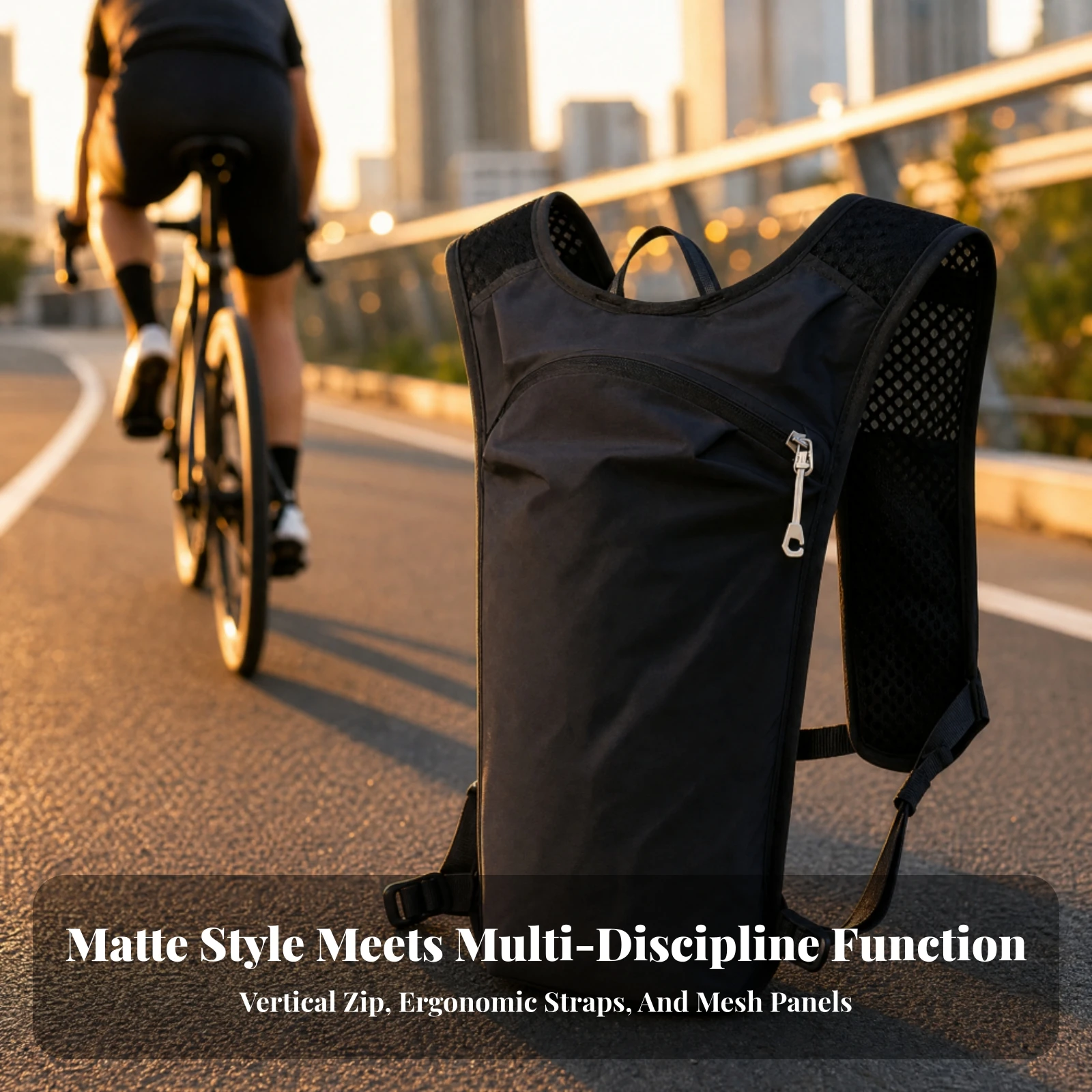 Lightweight Sports Backpack Sleek Outdoor Daypack Rucksack Quick-Drying Bag Casual for Cycling, Running