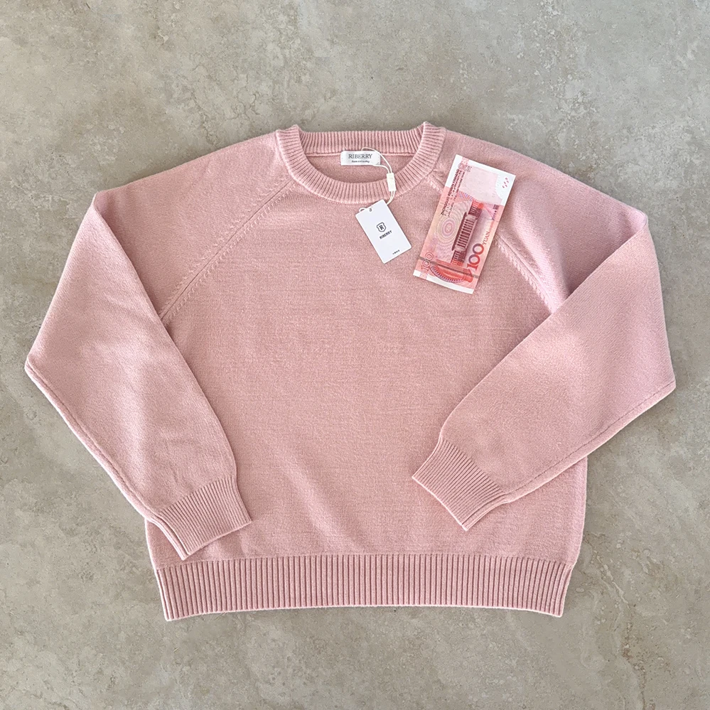 

Knitted Base irt oulder Sve Insert Core Yarn Sweater Commute Sle round Ne Long Sve Thin Model for Women Men