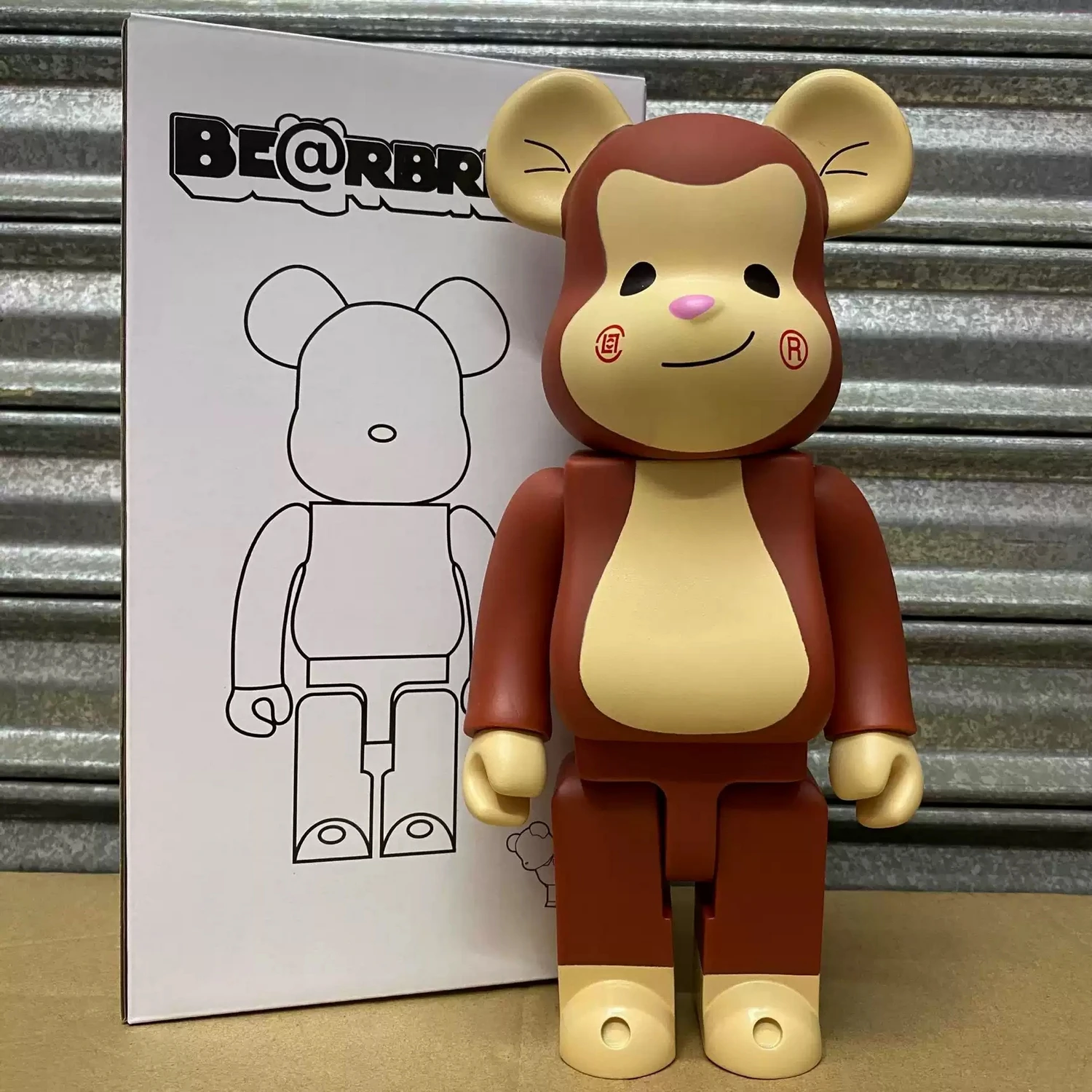 Bearbrick400% Violent Bear Edison Chen Cartoon A Monkey Doll Gift Model Be@rbrick 28cm Pvc Plastic Trendy Bear Decoration