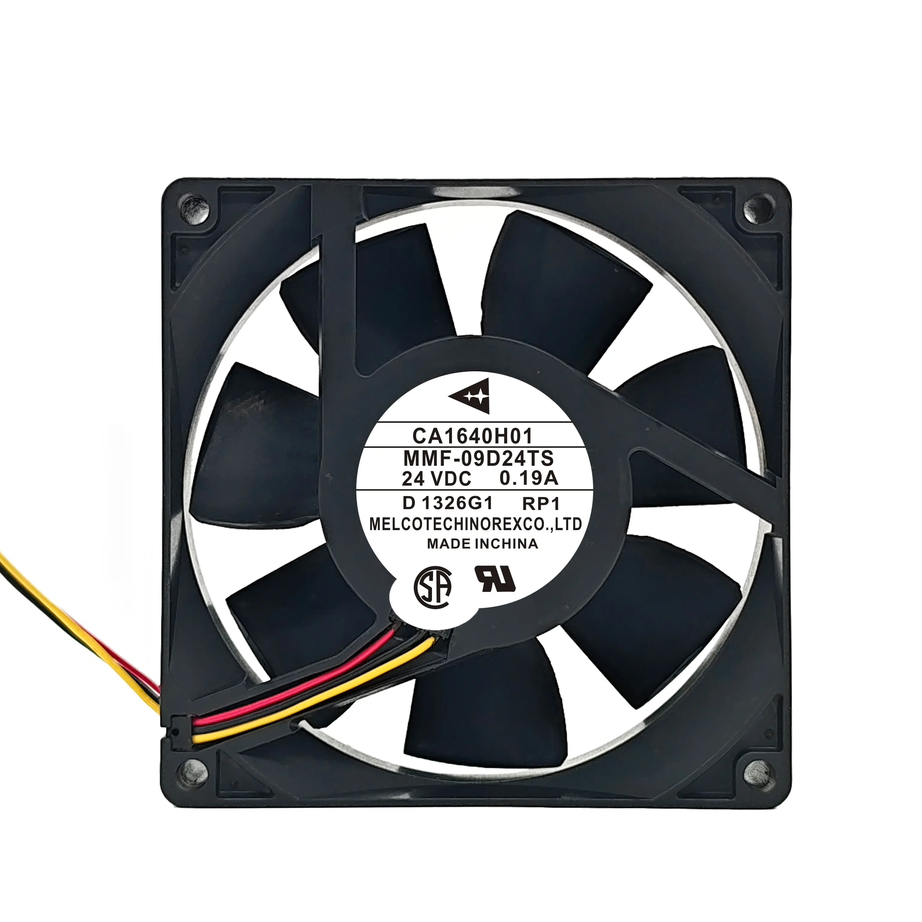 MELCO MMF-09D24TS DC 24V 0.19A 90x90x25mm 3-Wire Cooling Fan