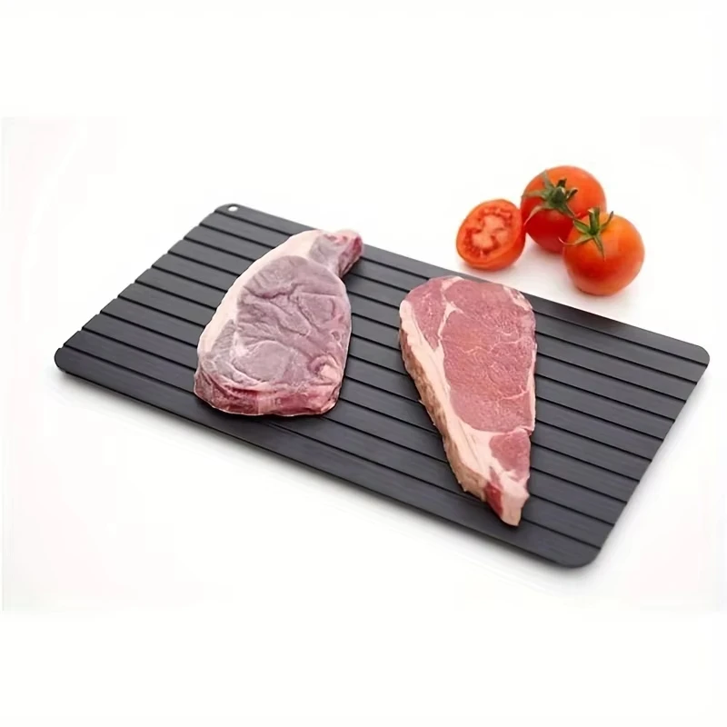 

Quick Defrosting Tray Non-Stick Surface and High Thermal Conductivity – Easy to Clean Use and Store for Frozen Meat and Fish