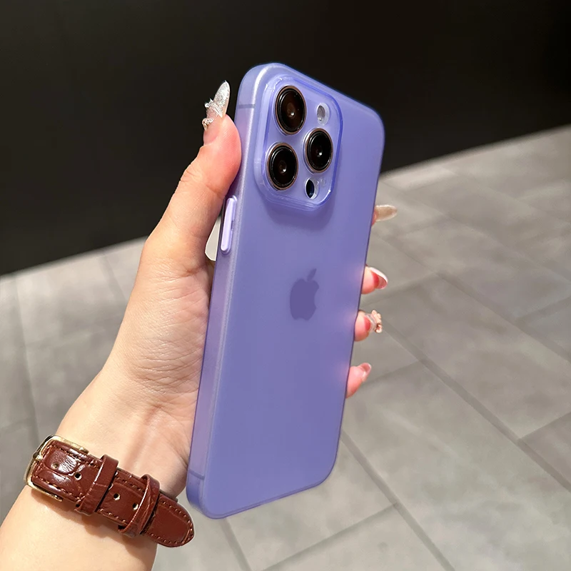 0.3mm Ultra Thin Matte Silicone Soft Case For iPhone 16 15 14 13 12 11 Pro Max Plus Mini Candy Color Transparent Cover Luxury