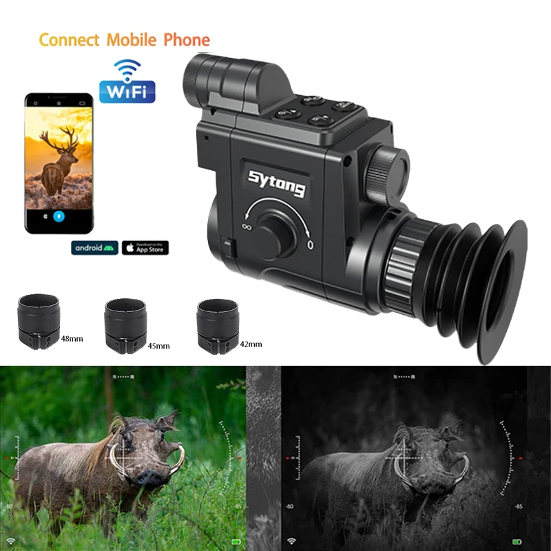 Digital Night Vision Scope Monocular 1080P 940nm IR 16mm Lens 1x/3.5x With WIFI  Image Transmission For Hunting Camera Recorder