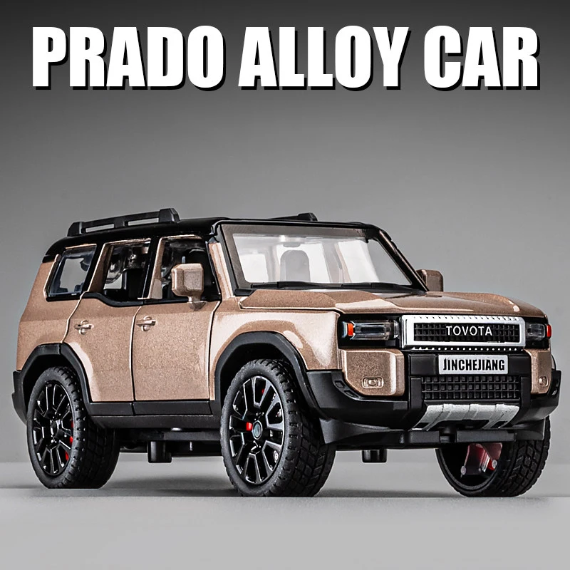 

1:32 Toyota Land Cruiser Prado SUV 2024, модель автомобиля из сплава, игрушка, литье под давлением, металлическое литье, звук и искусство, автомобиль, игрушки для детей, автомобиль