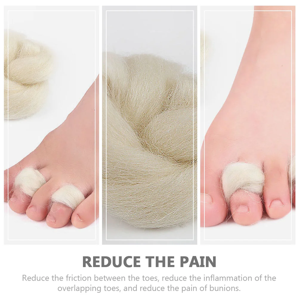 6 ชิ้นขนสัตว์ Toe Separator Breathable สําหรับนิ้วเท้าข้าวโพด Pads ทับซ้อนกันแขนดูดซับเหงื่อ Splitter ปฏิบัติ Lambs