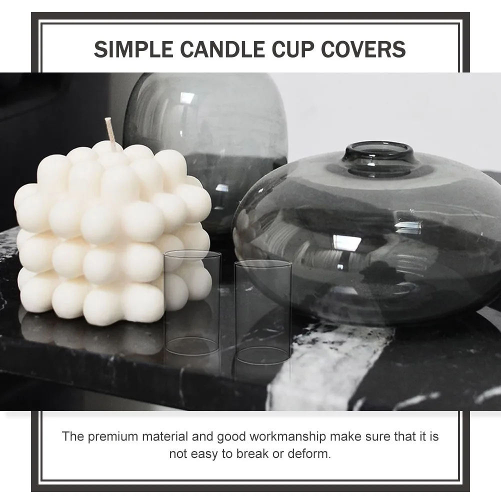 

Clear Glass Shades Tube Chimney Decorative Holder Transparent Windproof Desktop Supply Clear Glass Shades