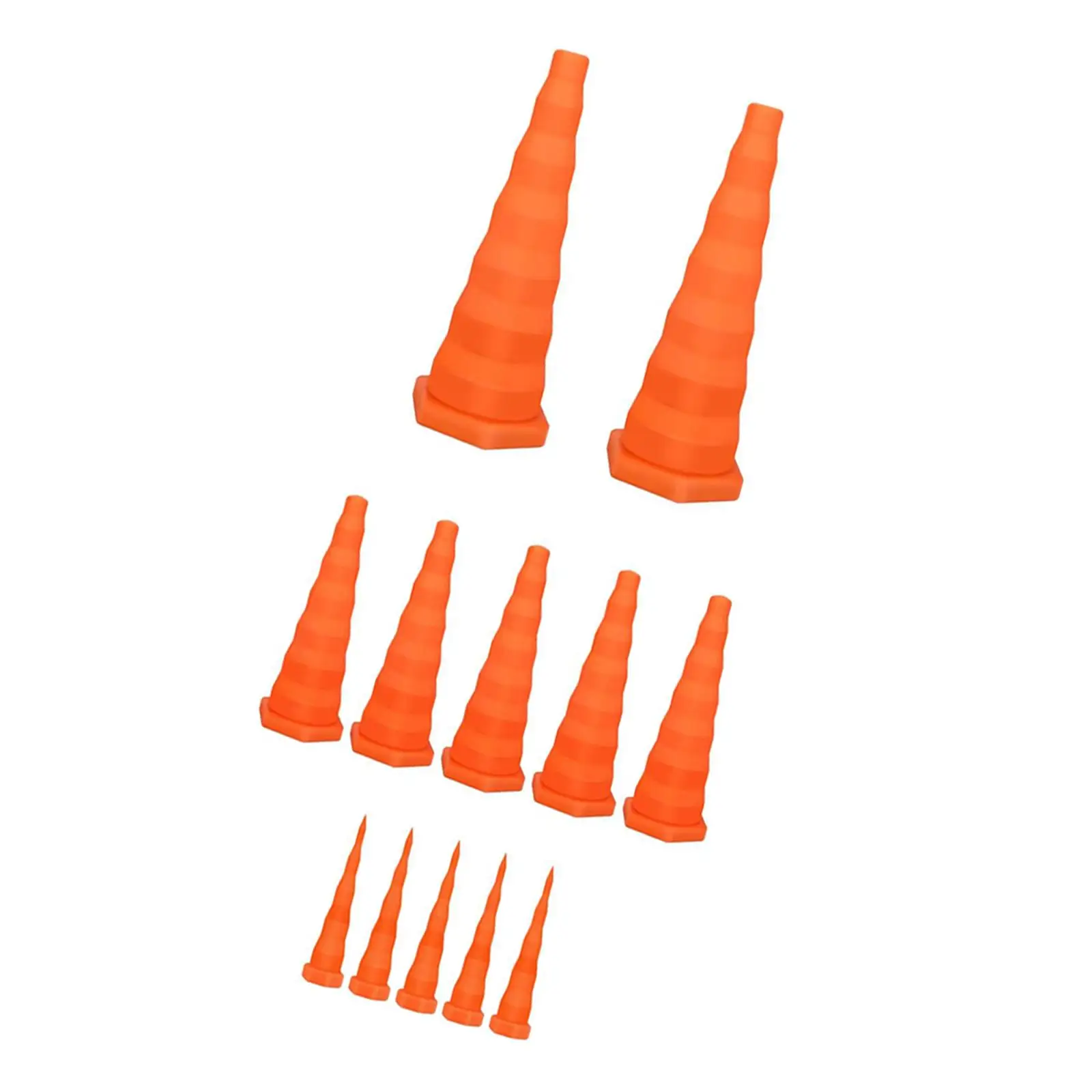 12 Pieces Hydraulic Hose Stoppers for Oil Pipe Protection Tapered Orange Professional Multifunctional Lightweight 3 Sizes