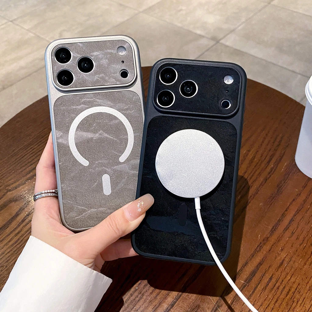 أنيق فاخر سنو ماونتن نمط الجلود الاصطناعية المغناطيسي نافذة كبيرة غطاء الهاتف القضية آيفون 17 16 15 14 13 برو ماكس #2