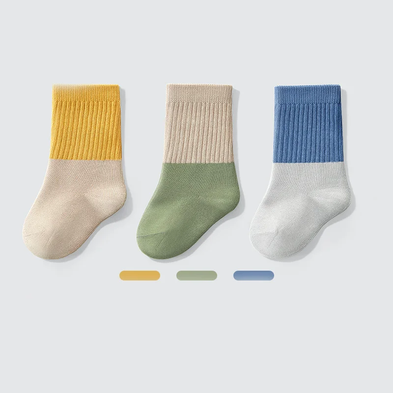 

AIBEDILA, 3 пары хлопковых носков для новорожденных, теплые, приятные для кожи носки для первых прогулок для младенцев 0-6 месяцев, для мальчиков