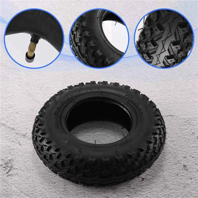 ABLB-2 Set 8 Inch Anti-Skid Tire 200X50 Off-Road Tire Inner Tube For Mini Electric Scooter Wear-Resistant Pneumatic Tire