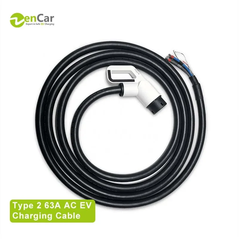 

IEC 62196-2 Type 2 EV Charging Cable 63A 44kW T2 EV Cord 5M for AC Electric Vehicle Charger Station