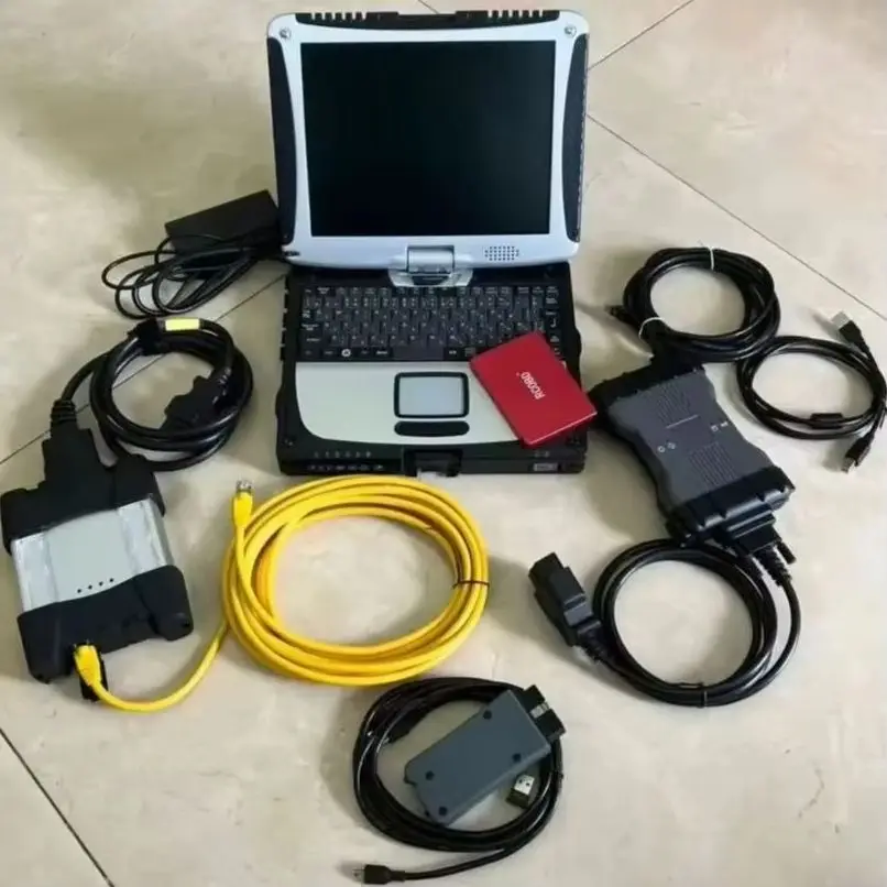 MB Star VCI C6 لسيارة Mercedes Icom Next لسيارة BMW 5054A 3 Software in I5 Laptop CF19 2TB HDD/SSD لأداة التشخيص التلقائي Win10