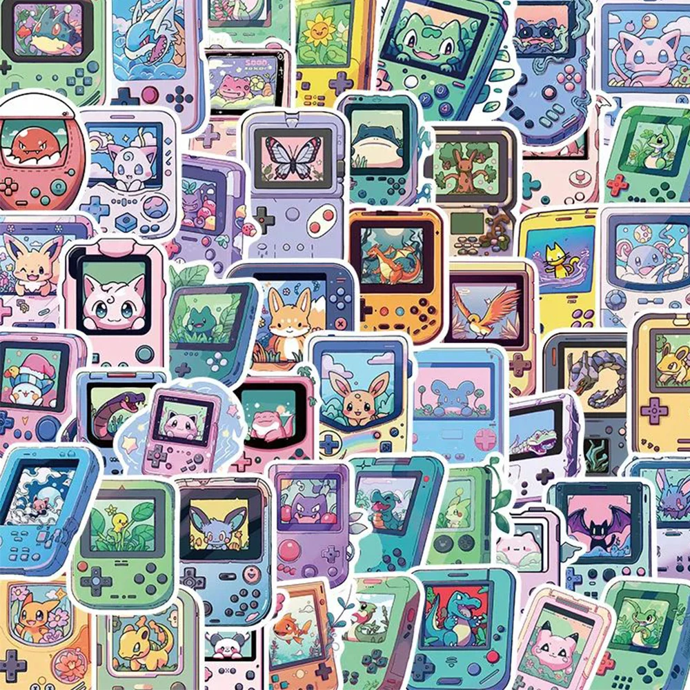 10/30/50 Stuks Leuke Pokemon Stijl Game Console Cartoon Stickers Anime Decal Diy Telefoon Koffer Laptop Koelkast waterdichte Sticker Speelgoed