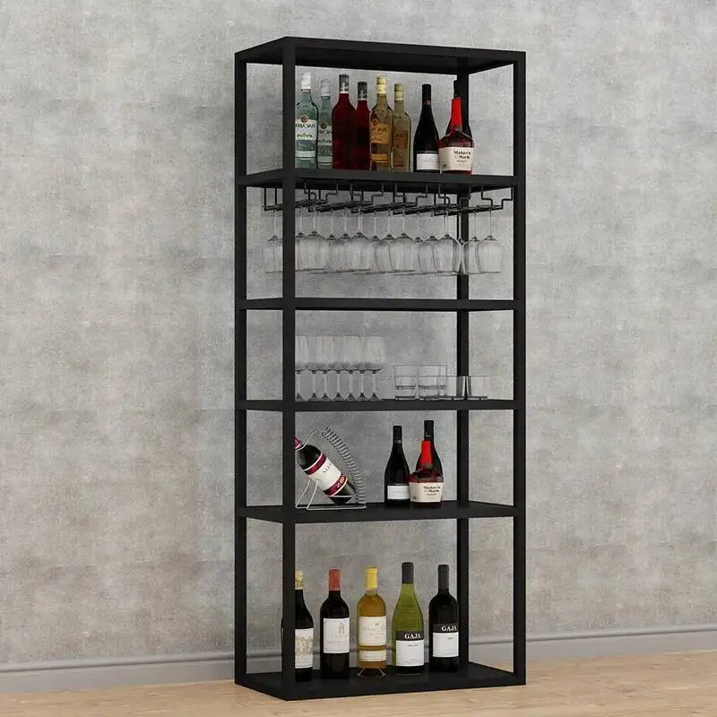 Living Storage Room Wine Cabinets Bar Corner Shelf Drink Bottle Wine Rack Buffet Metal Holder Botellero Vino Hotel Furniture