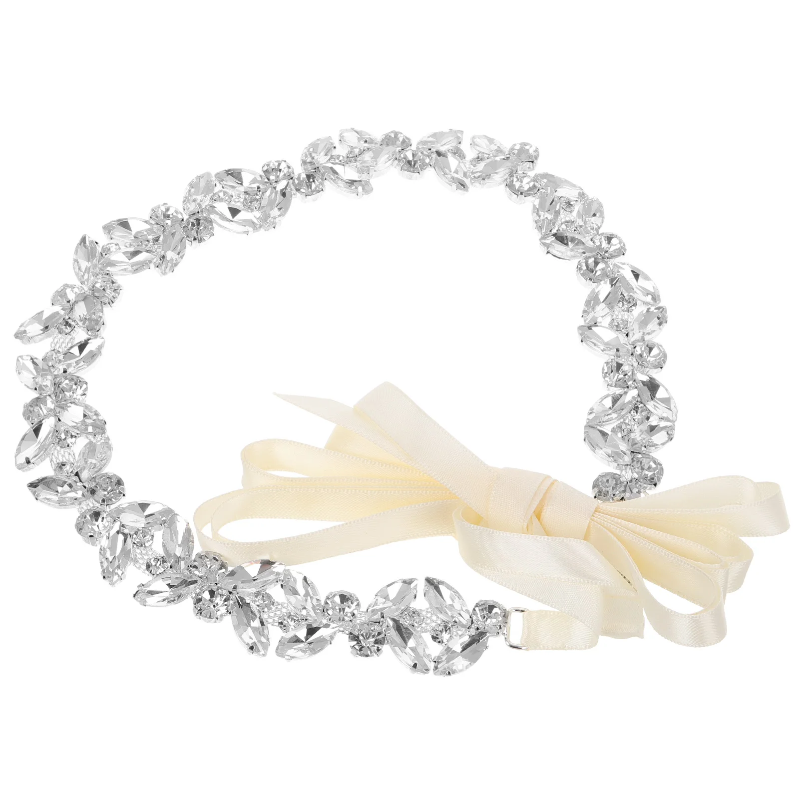 

270Cm Rhinestone Belt for Wedding Dress Bridal Satin Ribbon Waistband Sparkling Fabric Trimming Luxury Evening Gown Prom Dress