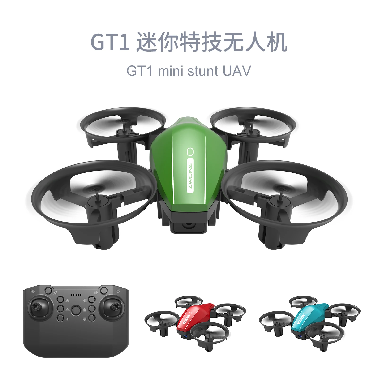 GT1 2.4G Mini RC Stunt Drone Headless Mode 360° Roll Professional Quadcopter Pocket Portable Small Dron Gifts Boys Toys RC Plane