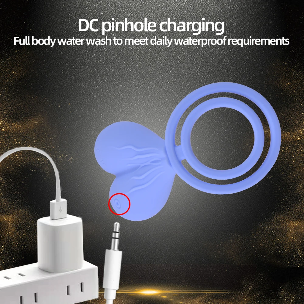 CITYFUN 10 تردد الاهتزاز القضيب الدائري تهتز قفل مزدوج حلقات الحيوانات المنوية النشوة الجنسية أقفال هزاز الكبار BDSM الجنس لعب للرجال #3