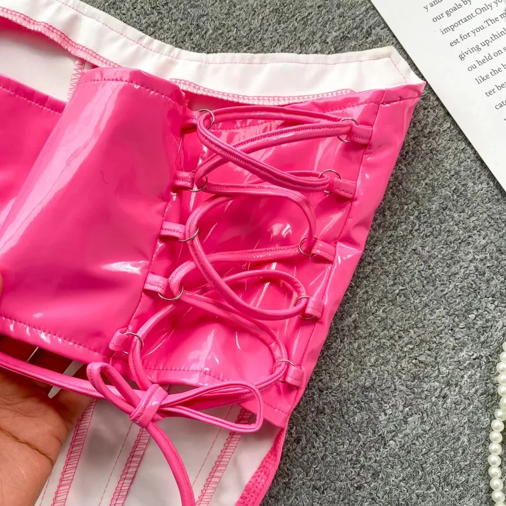 Women Hotsweet Sleeveless Sexy Strapless Backless Double Bandage Zipper Slim Tank Top Streetwear High Street Autumn Clothing