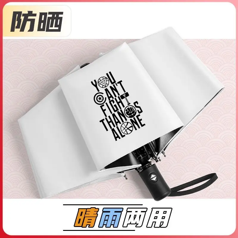 มาร์เวล ไอรอนแมน สไปเดอร์แมน เดดพูล กัปตันอเมริกา ร่มการ์ตูน สร้างสรรค์ หนุ่มหล่อ ร่มพับอัตโนมัติ ของขวัญ