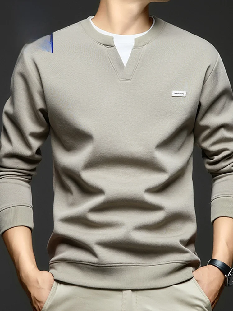 

Rn Faionable Long Sve Loose Fit Hoodie Men's Casual round Ne Thermal Polyester Spandex Autumn T-irt Streetwear