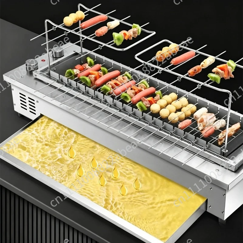 10 Skewers/16 Skewers Commercial Automatic Rotating Skewers machine Barbecue Grill Smokeless Electroplating indoor Electric gril