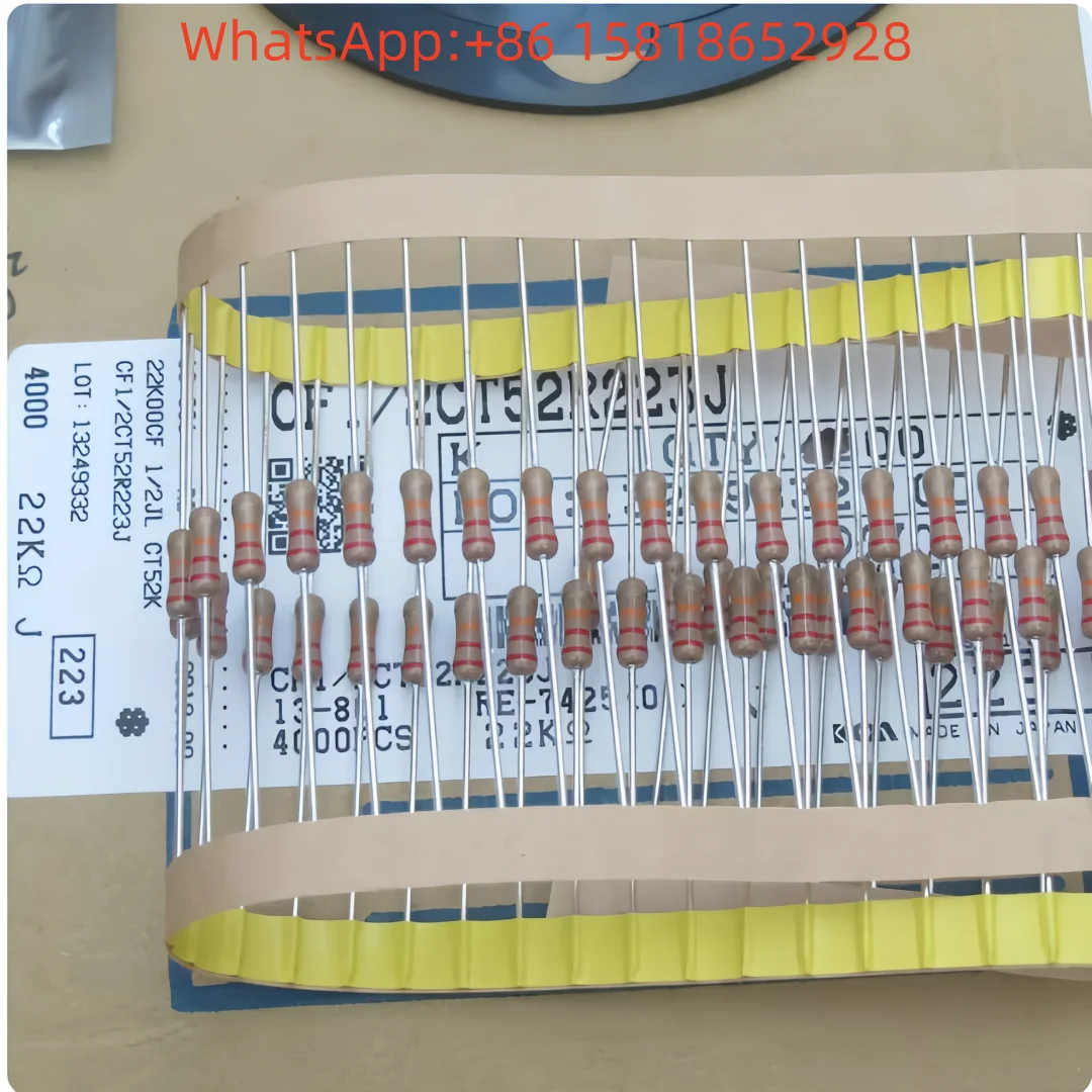 10pcs Japan KOA 22K Resistor 1/2W 0.5W Copper Lead Carbon Film Imported Original CF1/2CT52R223J