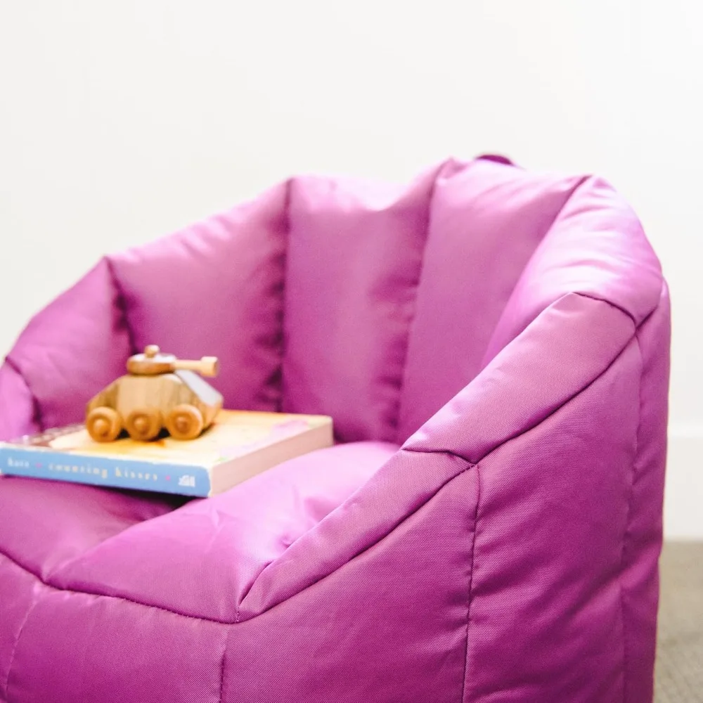 Kids Beanbag Chair Pink Soft Comfort Durable Easy Clean Safe for Ages 2-8