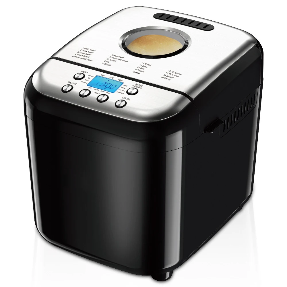 European Standard Smart Bread Maker Machine 600W, Multifunctional Fully Automatic Dough Mixer, Metal PP Construction Household